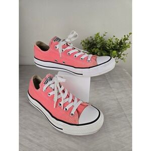 Converse Chuck Taylor All Star Low Top Salmon Pink Canvas Sneakers  Womens 8